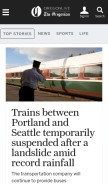 How oregonlive.com looks like on a mobile device such as an iPhone.