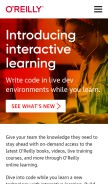 How oreillystatic.com looks like on a mobile device such as an iPhone.