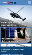 How orf.at looks like on a mobile device such as an iPhone.