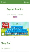 How organicpavilion.com looks like on a mobile device such as an iPhone.