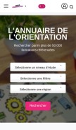 How orientation.com looks like on a mobile device such as an iPhone.