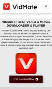 How originalvidmate.com looks like on a mobile device such as an iPhone.