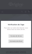 How originecbd.fr looks like on a mobile device such as an iPhone.