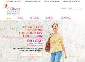 How orilissa.com looks like on a tablet such as an iPad.