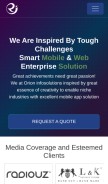 How orioninfosolutions.com looks like on a mobile device such as an iPhone.