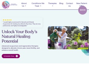 How orlandoacupuncture.com looks like on a tablet such as an iPad.