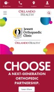 How orlandohealth.com looks like on a mobile device such as an iPhone.