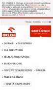 How orlen.pl looks like on a mobile device such as an iPhone.