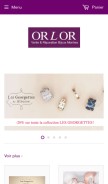 How orlor.paris looks like on a mobile device such as an iPhone.