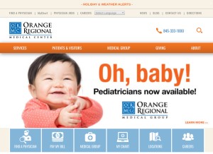 How ormc.org looks like on a tablet such as an iPad.