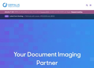 How orpalis.com looks like on a tablet such as an iPad.