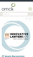 How orrick.com looks like on a mobile device such as an iPhone.