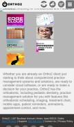 How ortho2.com looks like on a mobile device such as an iPhone.