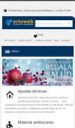 How ortoweb.com looks like on a mobile device such as an iPhone.