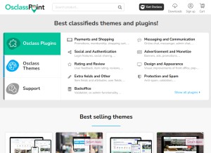 How osclasspoint.com looks like on a tablet such as an iPad.