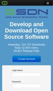 How osdn.net looks like on a mobile device such as an iPhone.
