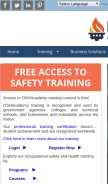 How oshatrain.org looks like on a mobile device such as an iPhone.