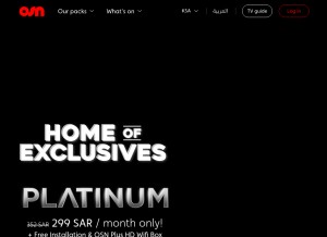 How osn.com looks like on a tablet such as an iPad.