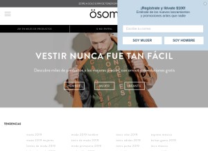 How osom.com looks like on a tablet such as an iPad.