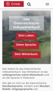 How ostarrichi.org looks like on a mobile device such as an iPhone.