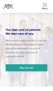 How osteopathic.org looks like on a mobile device such as an iPhone.