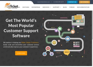 How osticket.com looks like on a tablet such as an iPad.