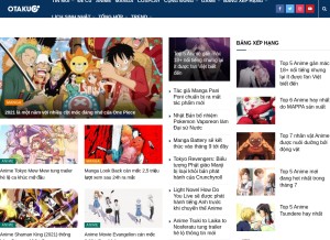 How otakugo.net looks like on a tablet such as an iPad.