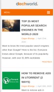 How otechworld.com looks like on a mobile device such as an iPhone.