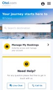 How otel.com looks like on a mobile device such as an iPhone.