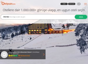 How otelpuan.com looks like on a tablet such as an iPad.