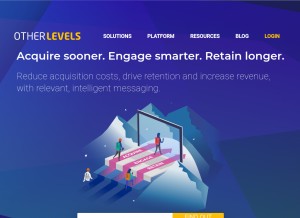 How otherlevels.com looks like on a tablet such as an iPad.