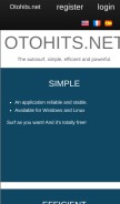 How otohits.net looks like on a mobile device such as an iPhone.