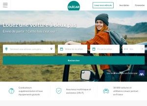 How ouicar.fr looks like on a tablet such as an iPad.