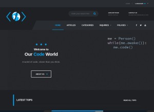 How ourcodeworld.com looks like on a tablet such as an iPad.