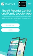 How ourpact.com looks like on a mobile device such as an iPhone.