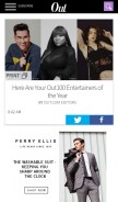 How out.com looks like on a mobile device such as an iPhone.
