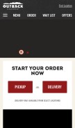 How outback.com looks like on a mobile device such as an iPhone.