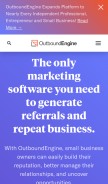 How outboundengine.com looks like on a mobile device such as an iPhone.