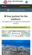 How outdooractive.com looks like on a mobile device such as an iPhone.