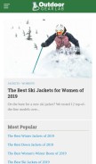 How outdoorgearlab.com looks like on a mobile device such as an iPhone.