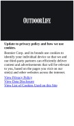 How outdoorlife.com looks like on a mobile device such as an iPhone.