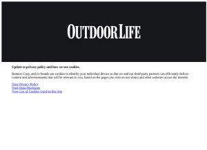 How outdoorlife.com looks like on a tablet such as an iPad.