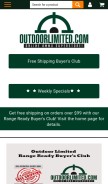 How outdoorlimited.com looks like on a mobile device such as an iPhone.