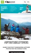 How outdoorresearch.com looks like on a mobile device such as an iPhone.