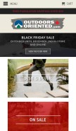 How outdoorsoriented.com looks like on a mobile device such as an iPhone.