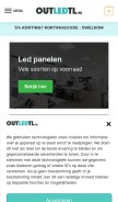How outledtl.nl looks like on a mobile device such as an iPhone.