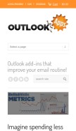 How outlook-apps.com looks like on a mobile device such as an iPhone.