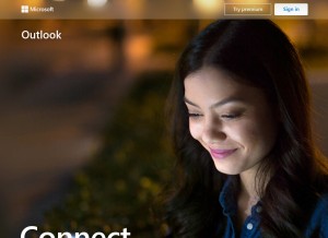 How outlook.com looks like on a tablet such as an iPad.