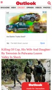How outlookindia.com looks like on a mobile device such as an iPhone.