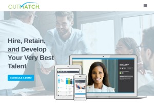 How outmatch.com looks like on a tablet such as an iPad.